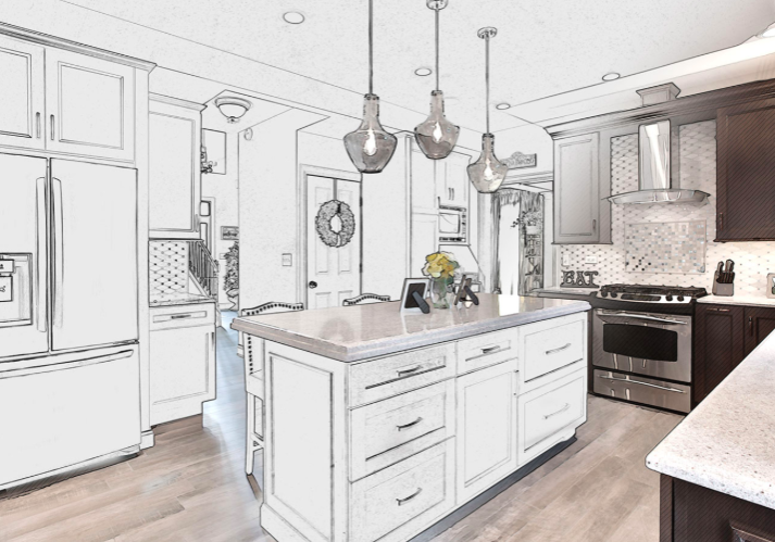 Kitchen Remodel Sketch