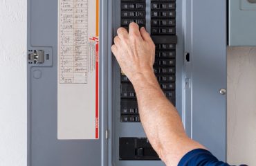 Resetting tripped circuit breaker overloads in residential electricity power panel