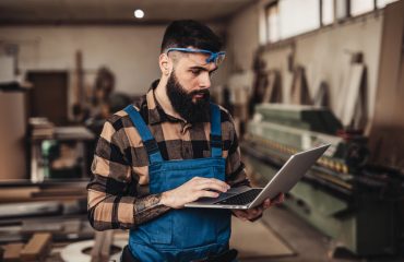 Small business owner in his workshop