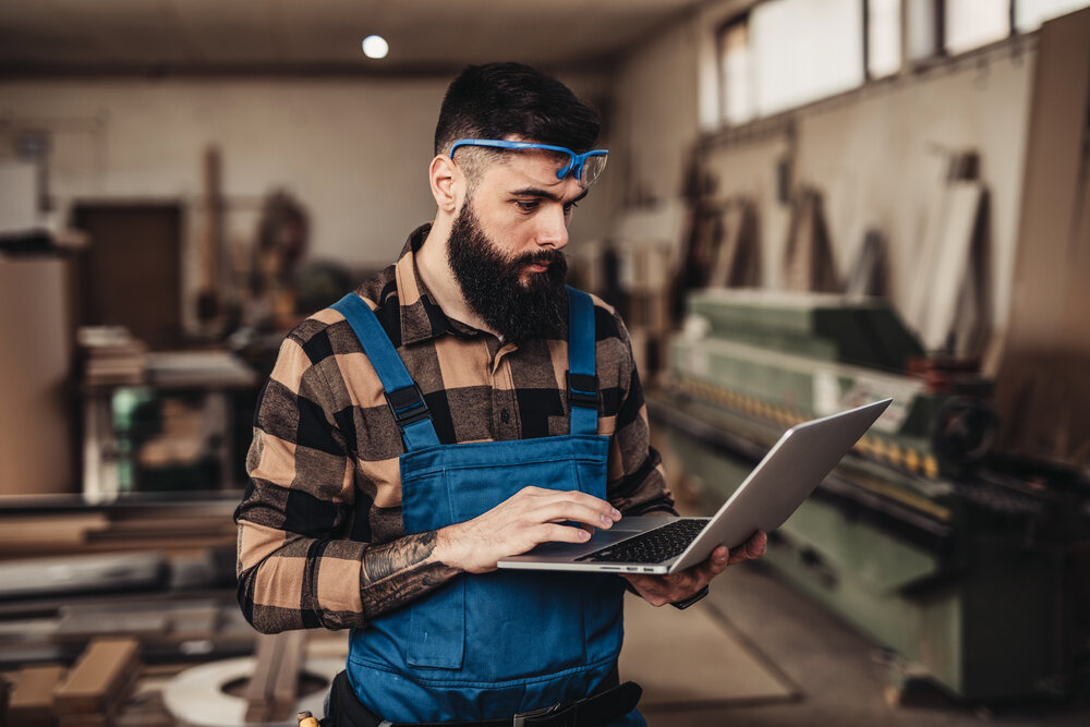 Small business owner in his workshop